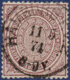 Hamburger Stadtpostmarke NDP 24 - DR K1 Typ 2 P.V.2