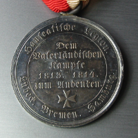 1815: Gemeinsame Kriegsdenkmünze für die Hanseatische Legion