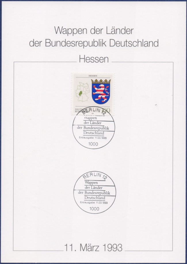 Die MiNrm 1660 auf einem Gedenkblatt entwertet durch den Berliner ESST.