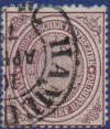 Hamburger Stadtpostmarke NDP 24 - Aptierter DR K1 Briefpostamt 1874.